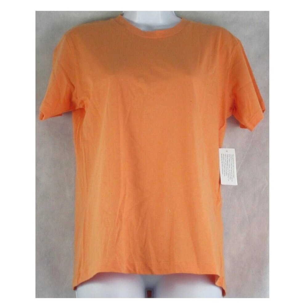 And Now This Women's 100% Cotton Short Sleeve Boyfriend T-Shirt, Orange, XS